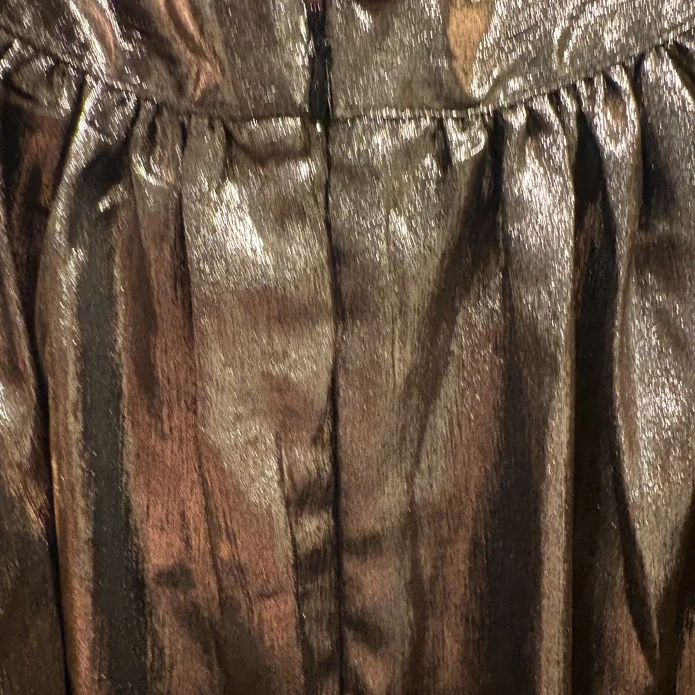 Madewell Metallic Bubble-Hem mini skirt